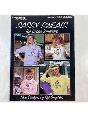 Sassy Sweats Cross Stitch Pattern Booklet By Leisure Arts